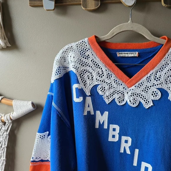 Free People Stanley Oversized Cambride Tee Jersey Nwot - Picture 5 of 9